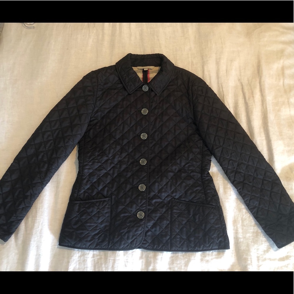 Burberry Brit Classic Quilted Jacket Black Large